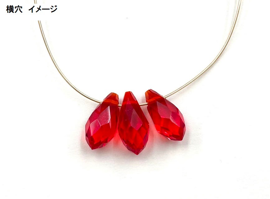 ガラスビーズ カットドロップ 12×6mm クリアライトブルー | ・ガラス