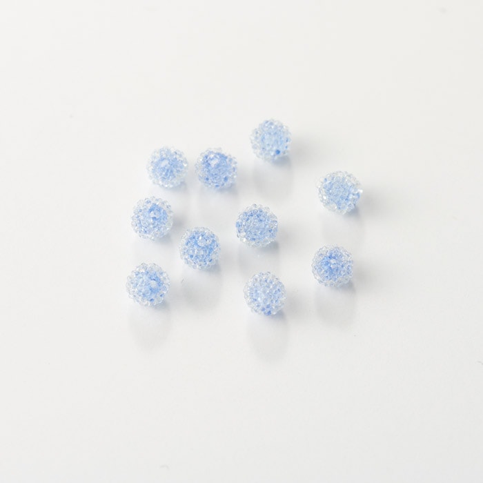 シュガービーズ サファイア 4.5mm 10粒【アクリルビーズ