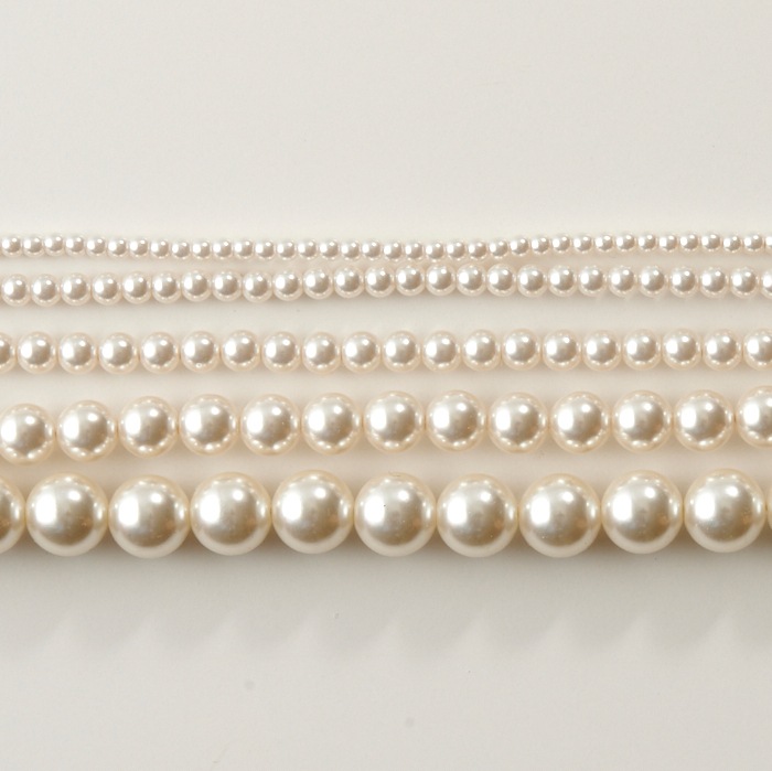 日本製樹脂パール 8mm ムーンホワイト【アクリルパール/国産パール