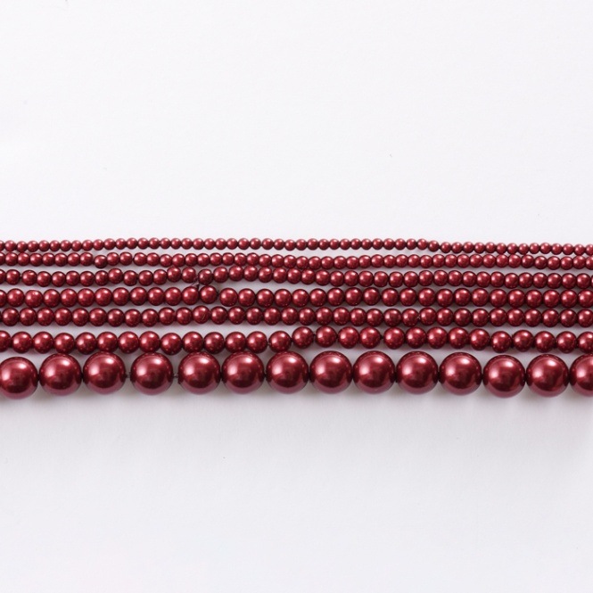 日本製樹脂パール 4mm レッドベリー【アクリルパール/国産パール