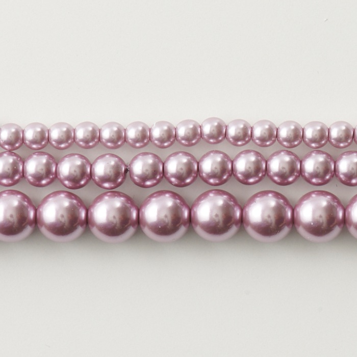 日本製樹脂パール 4mm オールドローズ【アクリルパール/国産パール