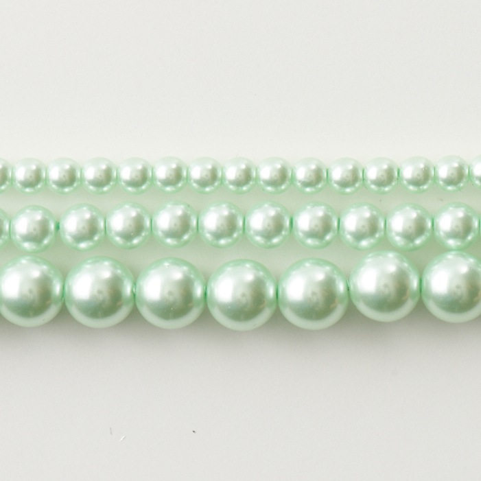 日本製樹脂パール 4mm アイスグリーン【アクリルパール/国産パール