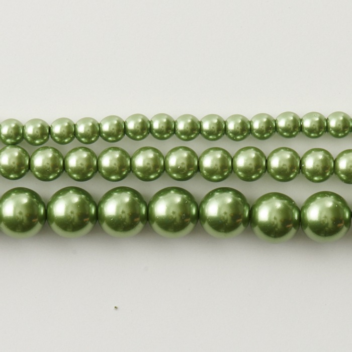 日本製樹脂パール 3mm オリーブグリーン【アクリルパール/国産パール