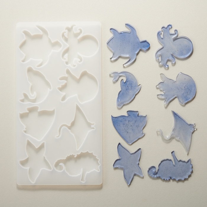 シリコンモールド 海シリーズ 海の生き物B【レジン/resin/ハンドメイド