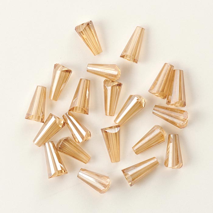 ガラスビーズ カットドロップ 7.5mm トパーズ | ・ガラスビーズ