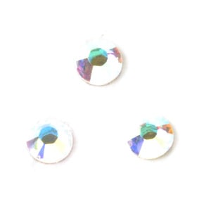 サラダ出品　スワロフスキー2点 スワロフスキー#6722/16 クリスタルAB 三日月型