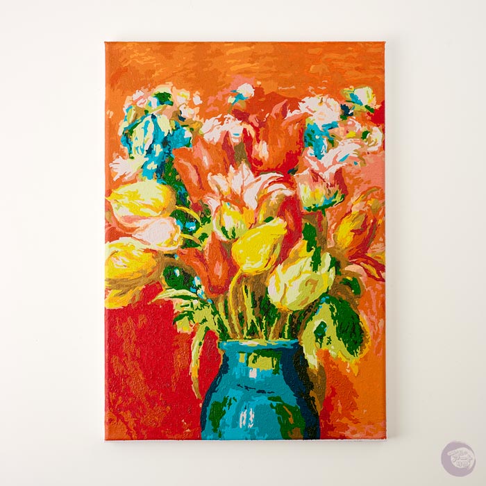 ぬりえ 私のアート時間「チューリップの花束」【ルノワール/キット/KIT