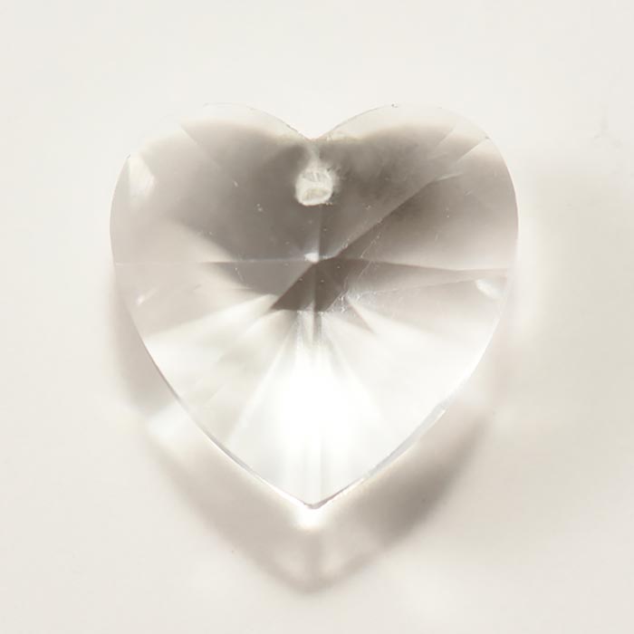 在庫限り】カットガラスビーズ ハート クリスタル | ・ガラスビーズ