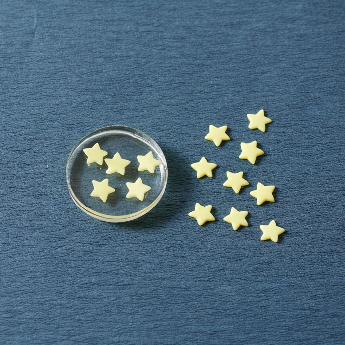 星型フレーク 7mm ラメなし イエロー【シェイカーレジン/シャカシャカ