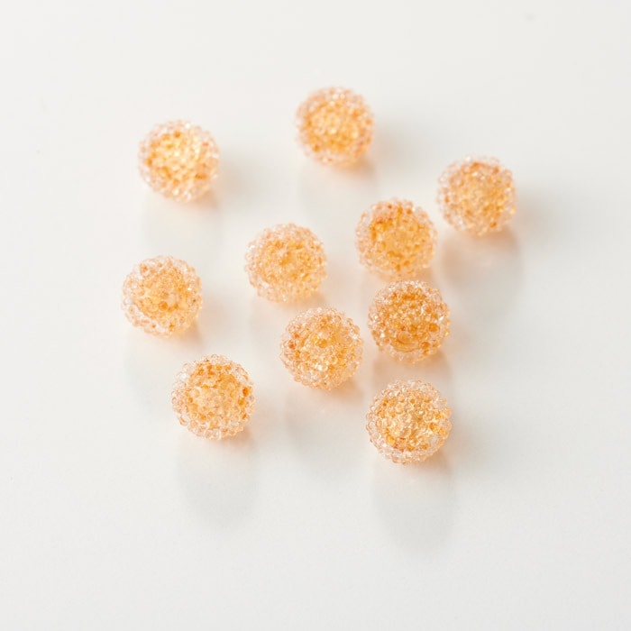 シュガービーズ トパーズ 6.5mm 10粒【アクリルビーズ/キャンディ