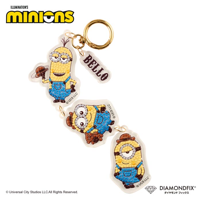 �ߥ˥��󥭡��ۥ������BELLO�ץ�������ɥե��å��� 2mm�ӡ������ѡ�minions �ߥ˥��� ILLUMINATION'S ���å� �������� ������륭���ۥ������