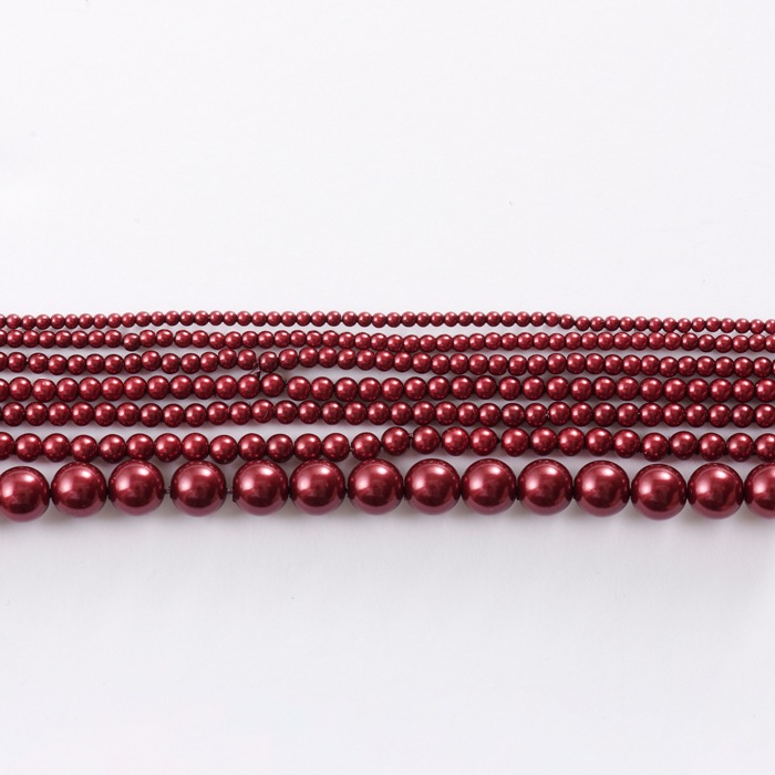 日本製樹脂パール 4mm レッドベリー【アクリルパール/国産パール