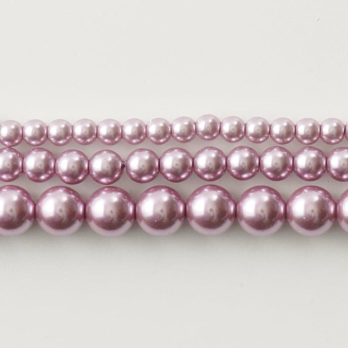 日本製樹脂パール 4mm オールドローズ【アクリルパール/国産パール