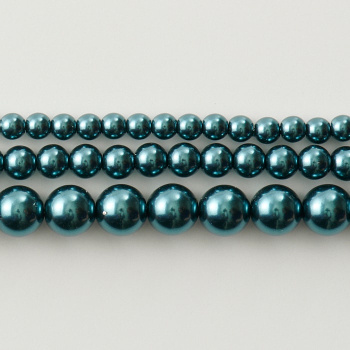 日本製樹脂パール 3mm ピーコックグリーン【アクリルパール/国産パール