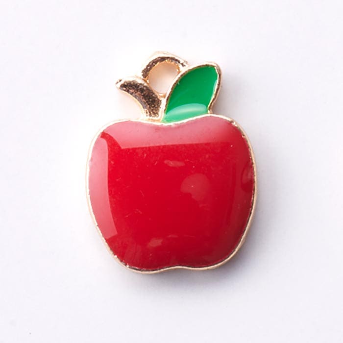 SOLD◆ファスナーチャーム  カフェ 家 赤 ハンドメイド  c2 チャーム/エポ入り アップル | ・チャーム・タッセル,チャーム,エポ