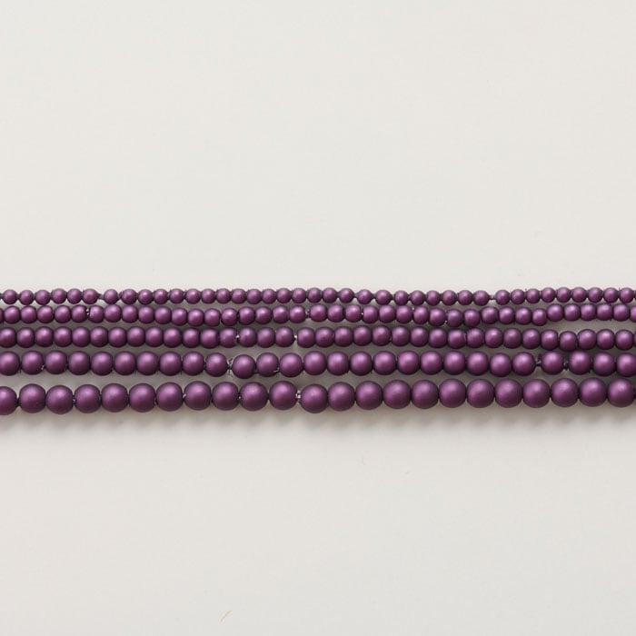 日本製樹脂パール 3mm マットカシス【アクリルパール/国産パール
