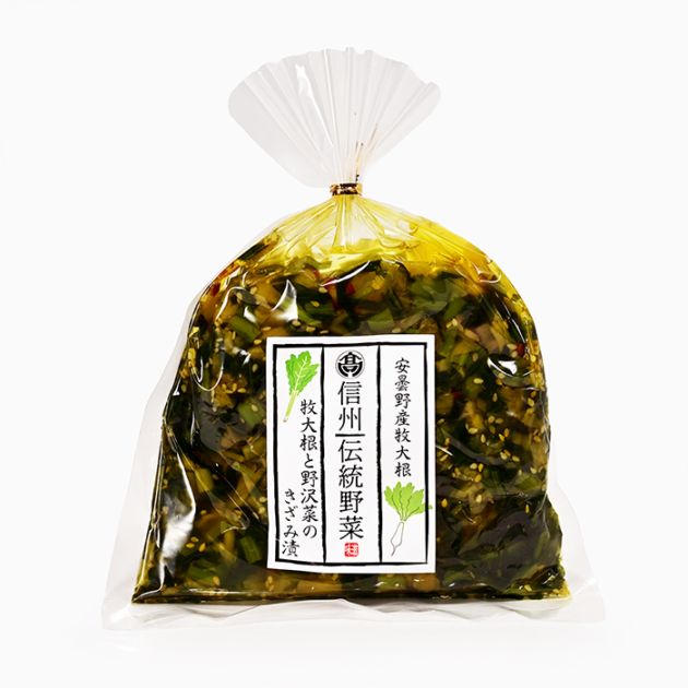 信州伝統野菜 牧大根と野沢菜のきざみ漬