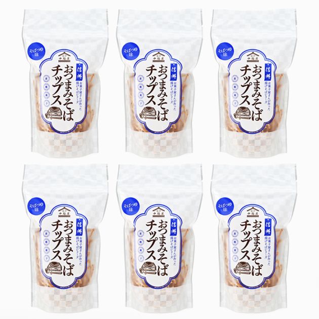 信州おつまみそばチップス そばつゆ味×6袋（送料込） 信州長野県蕎麦のお土産