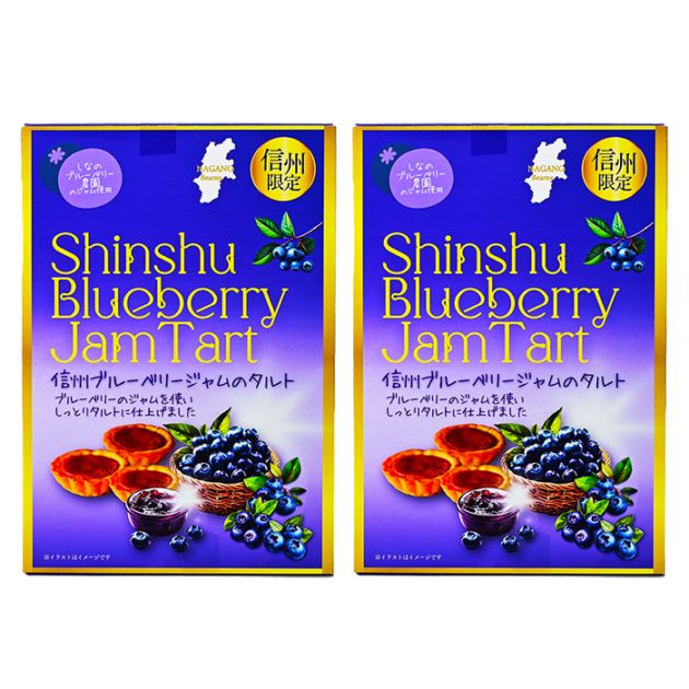 信州限定 信州ブルーベリージャムのタルト大 14個入×2箱（送料込）（信州長野県のお土産 お菓子 お取り寄せ スイーツ ギフト）