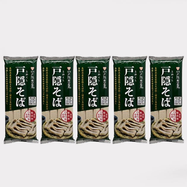 信州戸隠 おびなた 戸隠そば 340g×5袋（送料込）