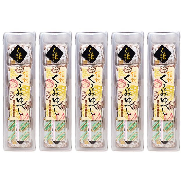 タカチホ 信州くるみゆべし×5袋（送料込）（信州長野のお土産 お菓子 和菓子 胡桃 くるみ柚餅子 おみやげ 銘菓）