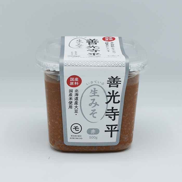 国産原料 善光寺平赤生みそカップ500g 信州青木 A