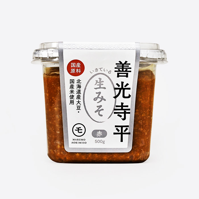 国産原料 善光寺平赤生みそカップ500g 信州青木 A
