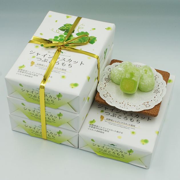 シャインマスカットつぶころ餅3段 A（信州長野のお土産 お菓子 和菓子 お餅 餅菓子）