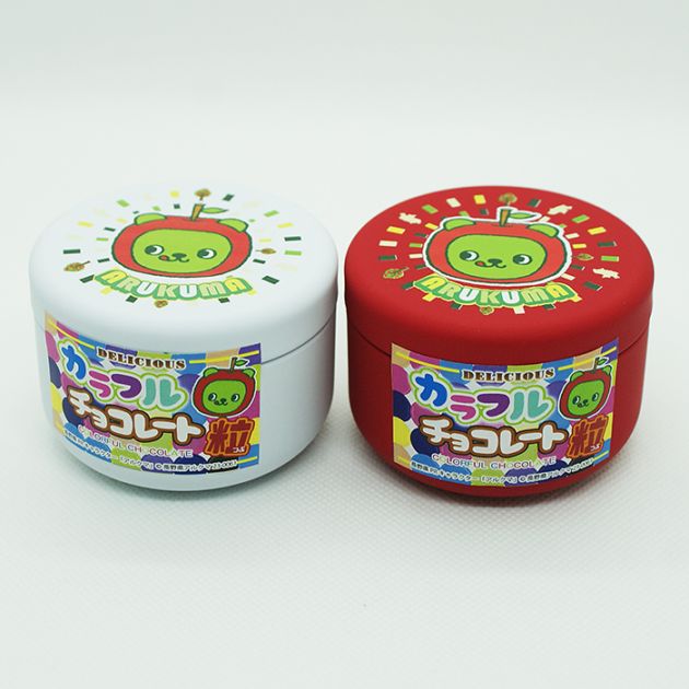 アルクマカラフルチョコレート缶 赤・白 A（夏クール配送）（信州長野のお土産 お菓子 洋菓子 かわいいお菓子 チョコレート）