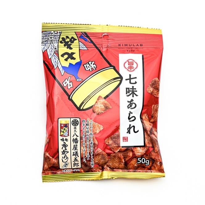 旨辛七味あられ　根元八幡屋礒五郎七味唐辛子使用（複数購入 送料込）（信州長野県のお土産 お菓子 お煎餅）