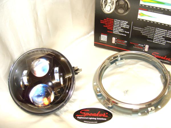 J.W. SPEAKER・デュアルバーン 7インチ LEDヘッドライト・ブラック 