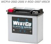 WESTCO��2002up V-ROD���ץ���ʥॷ�꡼�� AGM�Хåƥ꡼ WCP14