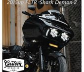 CUSTOM DYNAMICS��2015upFLTRX��Shark Demon 2�ѥե����ޥ� LED �ǥ奢��إåɥ饤�ȥ��åȡ�SD2-RG-WW
