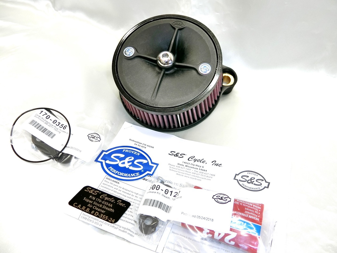 S&S エアクリーナー ハーレー、M8エンジン用S&S（エス・アンド・エス） エアクリーナー