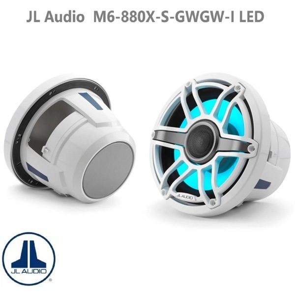 JL Audio��8.8����� �ޥ�󥹥ԡ����� �ۥ磻�ȥ��ݡ��ĥ���� RGB �饤�ƥ��󥰡�M6-880X-S-GWGW-I