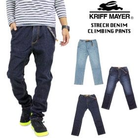 KRIFF MAYER クリフメイヤー メンズ ストレッチデニム クライミングパンツ テーパードパンツ メンズ ジーンズ ジーパン イージー アウトドア キャンプ 登山 フェス 釣り カジュアル 14