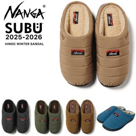 NANGA × SUBU コラボ ヒノックウィンターサンダル 保温 防寒 難燃 4層構造インソール ボアフリース ナンガ スブ 中綿サンダル アウトドア キャンプ 焚火 テントシューズ 冬サンダル ル