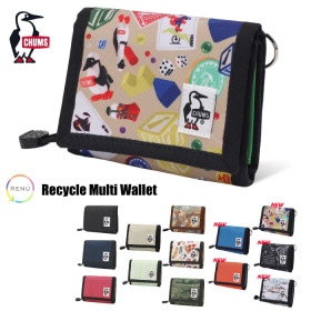 CHUMS チャムス リサイクルマルチウォレット 二つ折り財布 短財布 ミニ財布 定期入れ パスケース キーケース コンパクト 小さめ カードケース 小銭入れ メンズ レディース キッズ 通勤 通学 