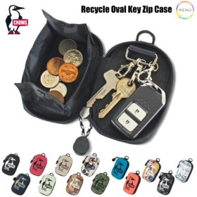 CHUMS チャムス キーケース リサイクルオーバルキージップケース キーコインケース 3連キーフック 鍵 スマートキー対応 小銭入れ 定期入れ パスケース ICカードケース 通勤 通学 メンズ レデ