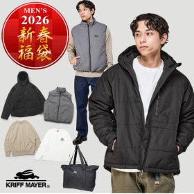 【予約販売】2026新春福袋 KRIFF MAYER クリフメイヤー メンズ 豪華4点＋オリジナルトートバッグ 中綿マウンテンパーカー 中綿ベスト クルーネックスウェット 長袖Tシャツ ロンT アウタ