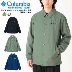 Columbia コロンビア コーチジャケット コットンライク ミッドナイトロードジャケット メンズ 春 秋 冬 撥水 防汚 軽量 ゆったり ライトアウター アウトドア 登山 ハイキング キャンプ 釣