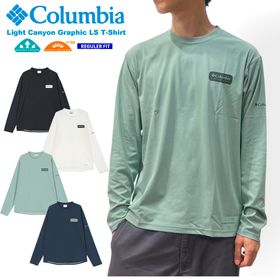 Columbia コロンビア 長袖Tシャツ ライトキャニオングラフィックロングスリーブTシャツ ストレッチ メンズ ロンT 吸湿速乾 UVカット 紫外線対策 消臭 アウトドア 登山 ハイキング キャン