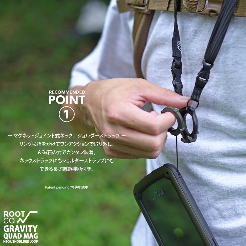 【新品】ROOT CO. スマホストラップ オリーブグリーン 新品】ROOT CO. スマホストラップ オリーブグリーン