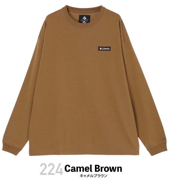 【ブラウン】M2219 ピグメントダイドルマンスリーブT Columbia Crooked River L/S Tee 2025年秋冬 新作
