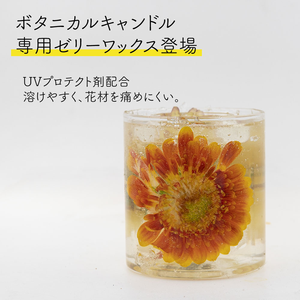 ボタニカルゼリーワックス UV剤配合 ワックスが溶けやすいのが特徴