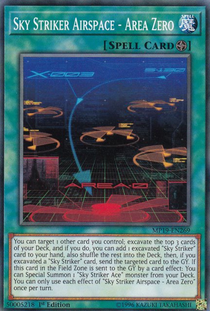 Yu-Gi-Oh! TCG - Sky Striker Airspace - Area Zero (MP19-EN269) - Near Mint/Mint Condition