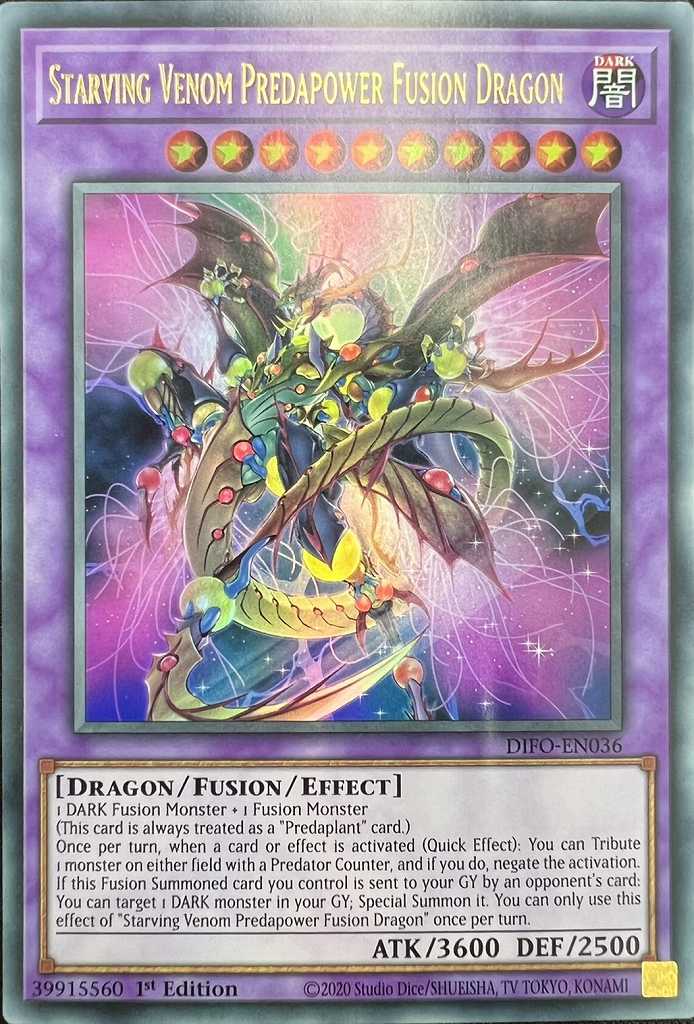 STARVING VENOM PREDAPOWER FUSION DRAGON/スターヴ・ヴェノム