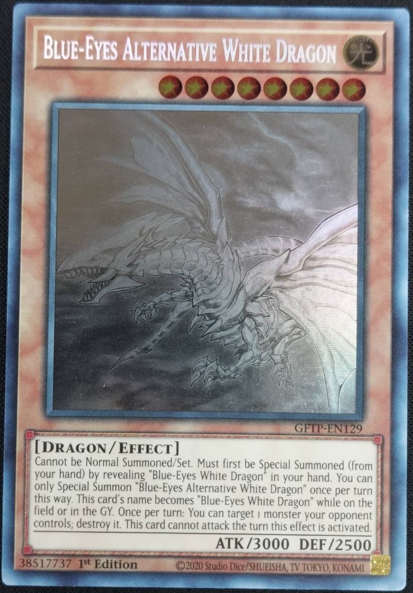 【状態B】BLUE-EYES ALTERNATIVE WHITE DRAGON/青眼の亜白龍[ｺﾞｰｽﾄ](GFTP-EN129)