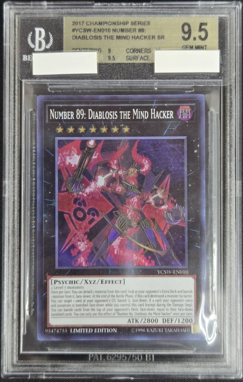 遊戯王　No.89 電脳獣ディアブロシス　YCSW-EN010 英語　PSA9 遊戯王 英語版 No.89 電脳獣ディアブロシス スーパーレア