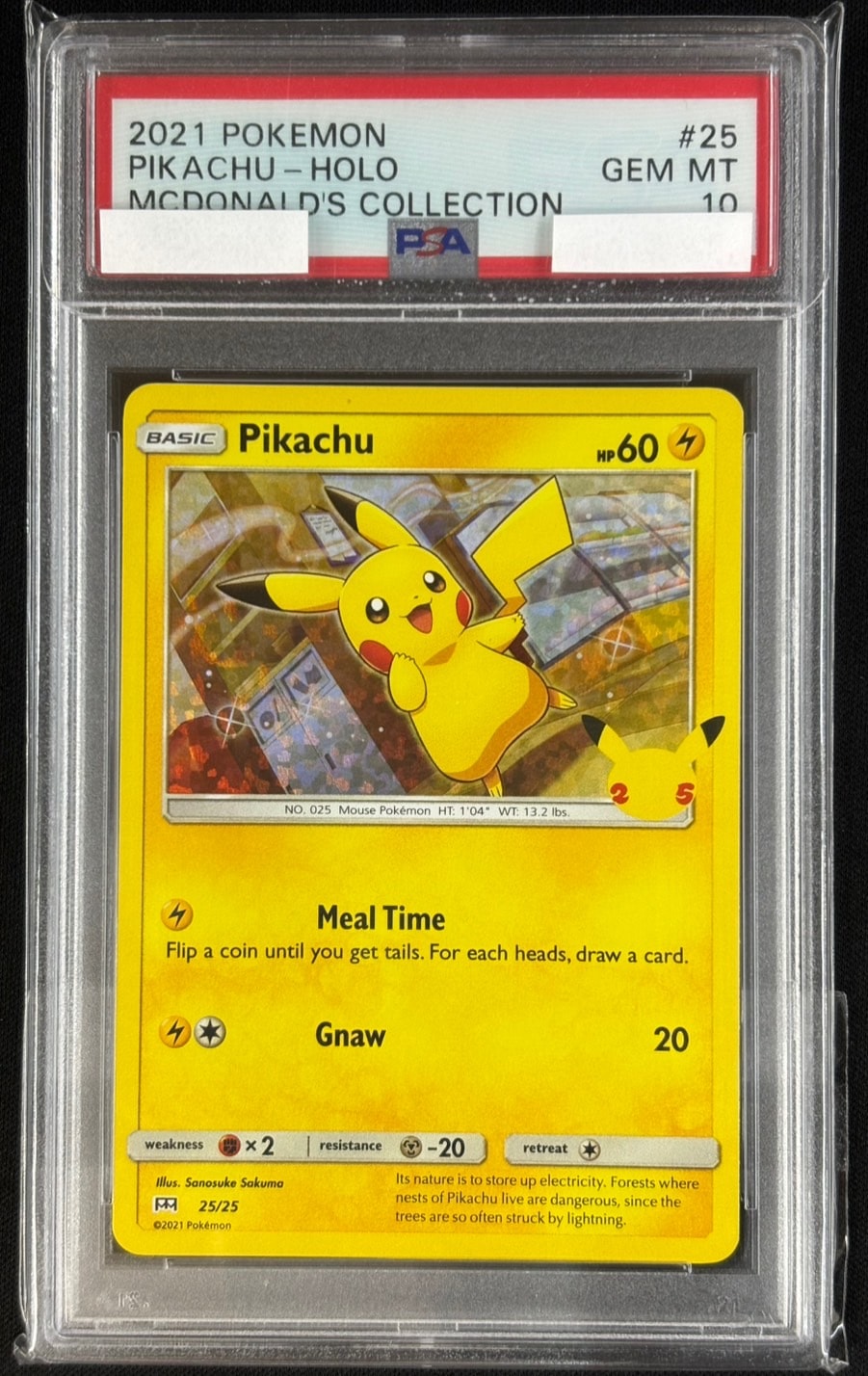 Pikachu/ピカチュウ≪ﾐﾗｰ/英語/PSA10≫[P](25/25)